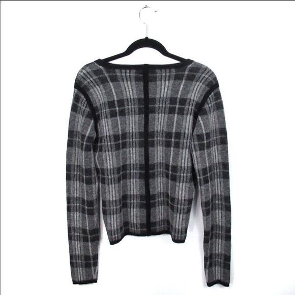 EUC Paige Denim Autry plaid wool alpaca blend sweater sz large - Picture 3 of 8